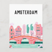 Amsterdam nederland briefkaart (Voorkant)