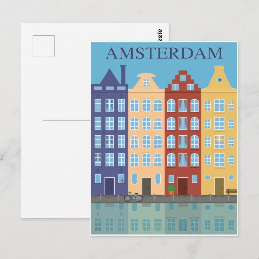 Amsterdam, Nederland Briefkaart (Voorkant / Achterkant)