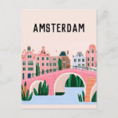 Amsterdam nederland briefkaart (Voorkant)