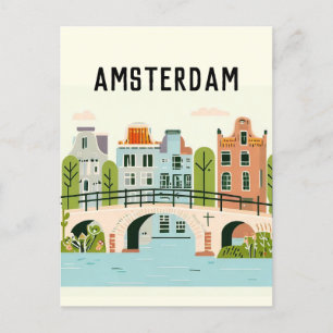 Amsterdam nederland briefkaart