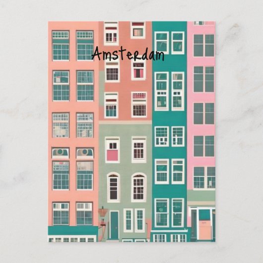 Amsterdam nederland briefkaart (Voorkant)