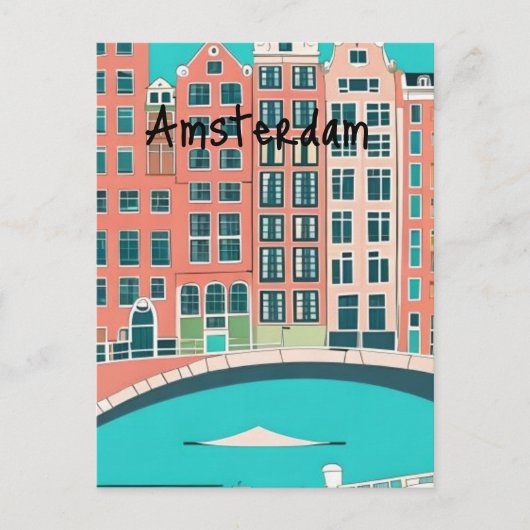 Amsterdam Nederland Briefkaart (Voorkant)