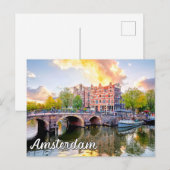 Amsterdam, Nederland Briefkaart (Voorkant / Achterkant)