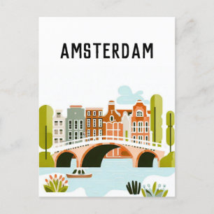 Amsterdam nederland briefkaart