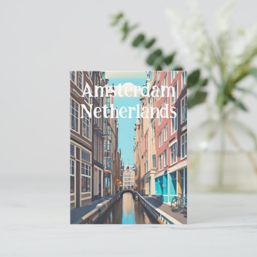 Amsterdam Nederland Briefkaart (Staand voorkant)