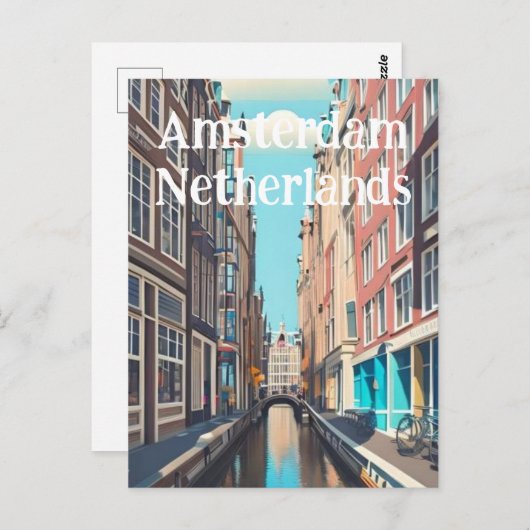 Amsterdam Nederland Briefkaart (Voorkant / Achterkant)