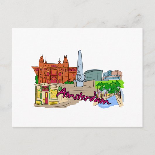 Amsterdam - Nederland Briefkaart (Voorkant)
