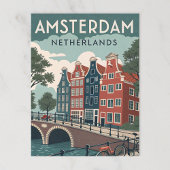 Amsterdam, NEDERLAND Briefkaart