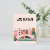Amsterdam nederland briefkaart (Staand voorkant)