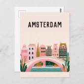 Amsterdam nederland briefkaart (Voorkant / Achterkant)