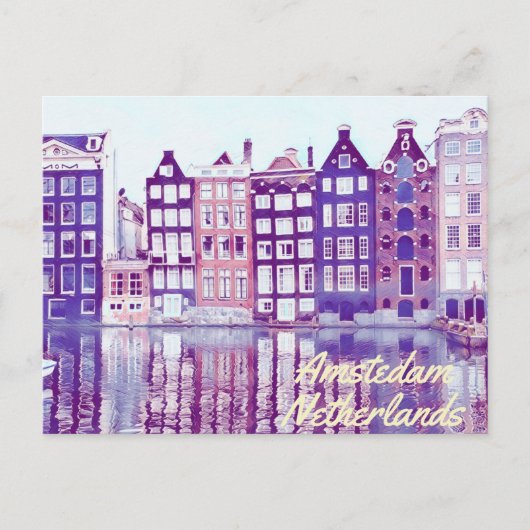 Amsterdam Nederland Briefkaart (Voorkant)