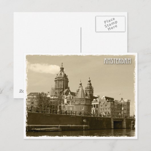 Amsterdam, Nederland Briefkaart (Voorkant / Achterkant)