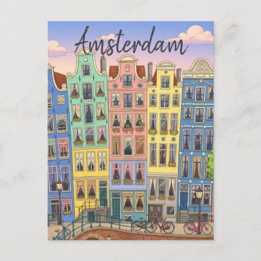 Amsterdam Nederland Briefkaart (Voorkant)