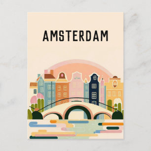 Amsterdam nederland briefkaart