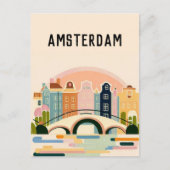 Amsterdam nederland briefkaart (Voorkant)