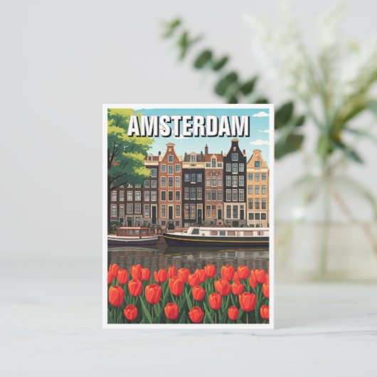 Amsterdam Nederland Briefkaart (Staand voorkant)