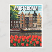 Amsterdam Nederland Briefkaart (Voorkant)