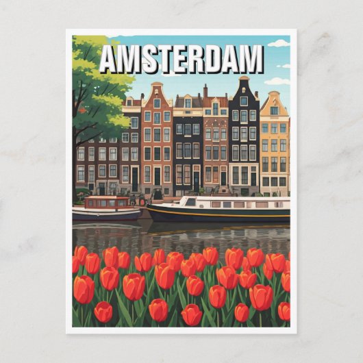 Amsterdam Nederland Briefkaart (Voorkant)