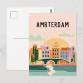 Amsterdam nederland briefkaart (Voorkant / Achterkant)