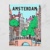 Amsterdam Nederland Briefkaart (Voorkant)