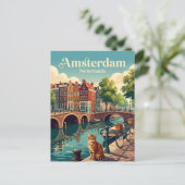 Amsterdam Nederland Briefkaart (Staand voorkant)