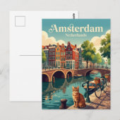 Amsterdam Nederland Briefkaart (Voorkant / Achterkant)
