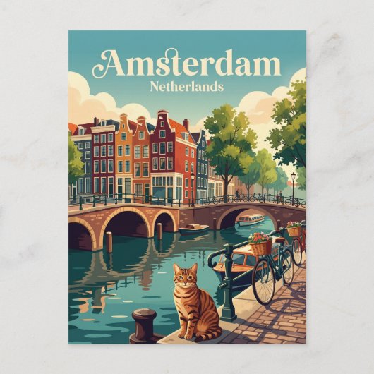Amsterdam Nederland Briefkaart (Voorkant)