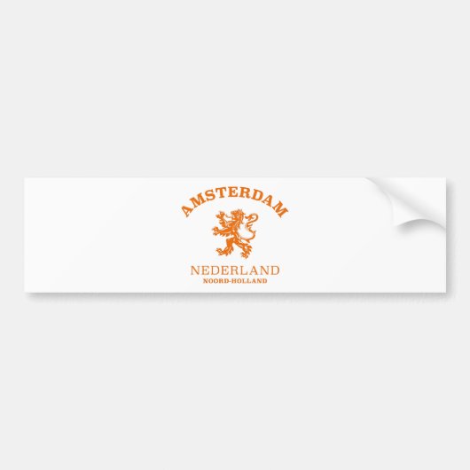 AMSTERDAM Nederland Bumpersticker (Voorkant)