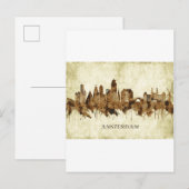 Amsterdam Nederland Cityscape Uitnodiging Briefkaart (Voorkant / Achterkant)