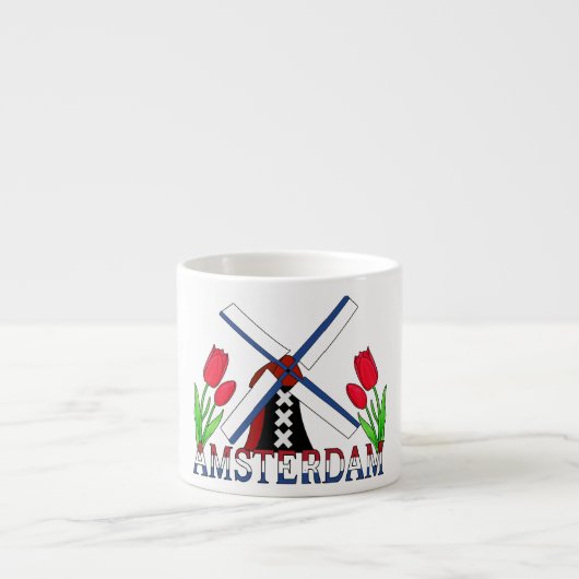 Amsterdam Nederland Espresso Kop (Voorkant)