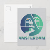 Amsterdam Nederland Europa Briefkaart (Voorkant / Achterkant)