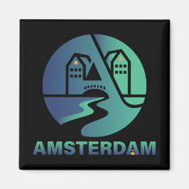 Amsterdam Nederland Europa Magneet