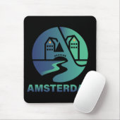 Amsterdam Nederland Europa Muismat (Met muis)