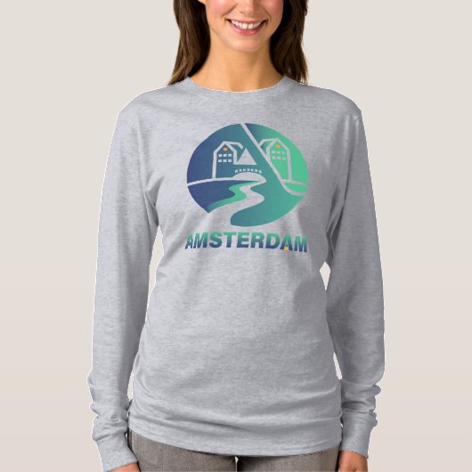Amsterdam Nederland Europa T-shirt (Voorkant)