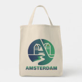 Amsterdam Nederland Europa Tote Bag (Achterkant)