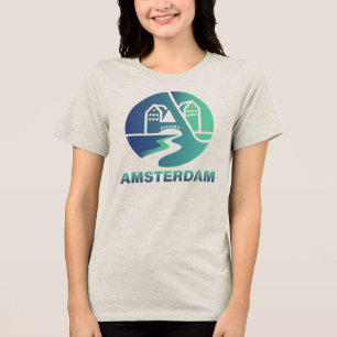 Amsterdam Nederland Europa Tri-Blend Shirt