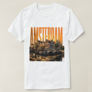 Amsterdam Nederland Grachten Gouden 🗺️ T-shirt