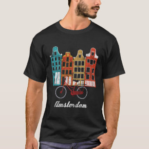 Amsterdam Nederland Heritage Europe Travel Bike T-shirt