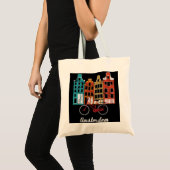 Amsterdam Nederland Heritage Europe Travel Bike Tote Bag (Voorkant (product))