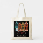Amsterdam Nederland Heritage Europe Travel Bike Tote Bag (Achterkant)