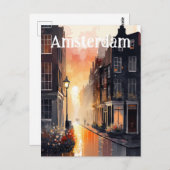 Amsterdam Nederland Holland Briefkaart (Voorkant / Achterkant)