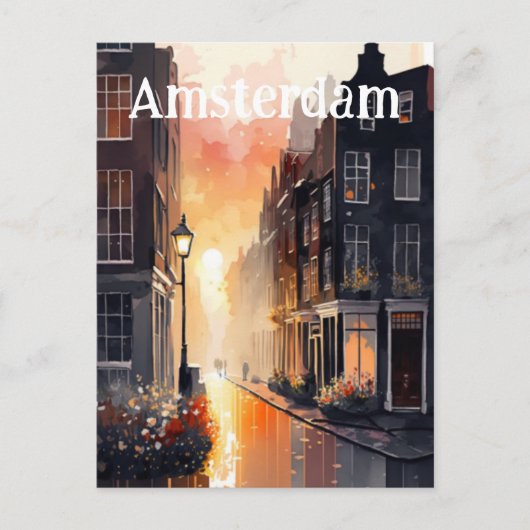 Amsterdam Nederland Holland Briefkaart (Voorkant)