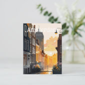 Amsterdam Nederland Holland Briefkaart (Staand voorkant)