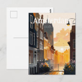 Amsterdam Nederland Holland Briefkaart (Voorkant / Achterkant)