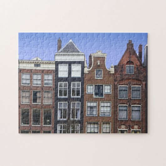 Amsterdam Nederland Holland Canal Homes Legpuzzel (Horizontaal)