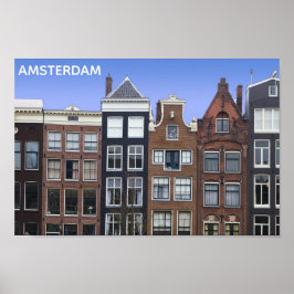 Amsterdam Nederland Holland Canal Homes Poster