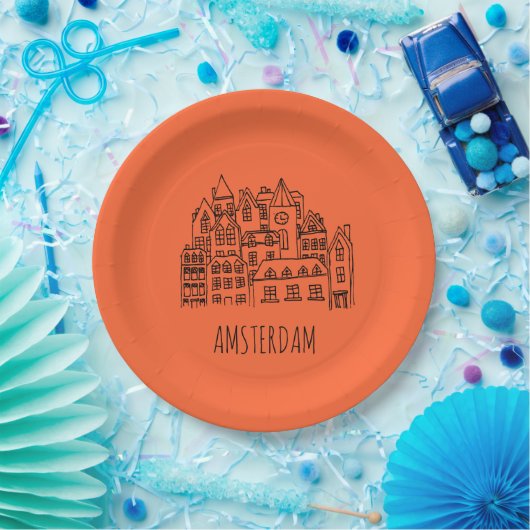 Amsterdam Nederland Holland City Souvenir Papieren Bordje (Feest)