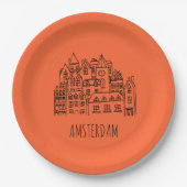 Amsterdam Nederland Holland City Souvenir Papieren Bordje (Voorkant)