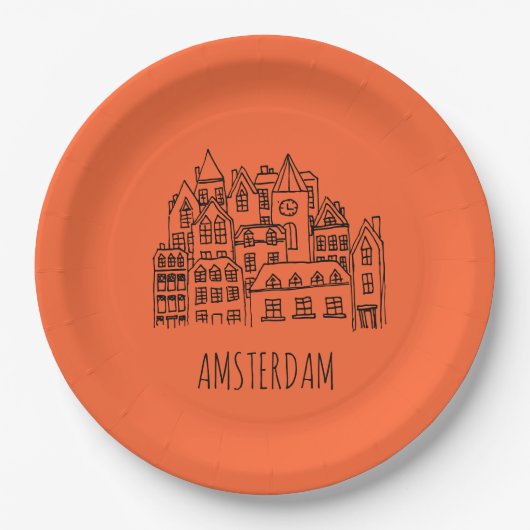 Amsterdam Nederland Holland City Souvenir Papieren Bordje (Voorkant)