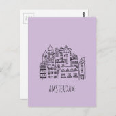 Amsterdam Nederland Holland City Souvenir Sinaasap Briefkaart (Voorkant / Achterkant)